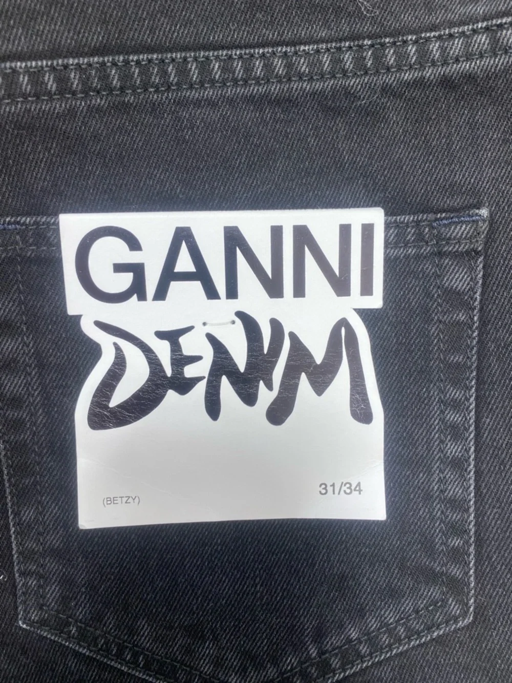 Ganni Black High-Rise Betzy Jeans